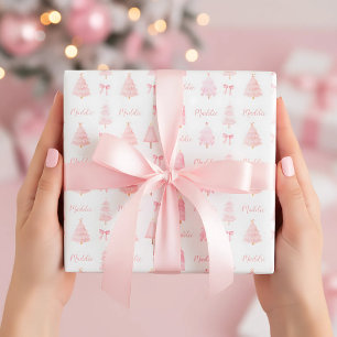 Preppy Pink Christmas Wrapping Paper