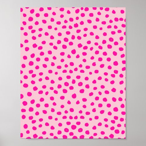 Preppy Pink Dots Modern Animal Print Spots