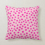 Preppy Pink Dots Modern Animal Print Spots Throw Pillow<br><div class="desc">Animal Print – Pink Dalmatian Dots.</div>