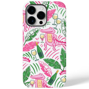 Preppy Pink Green Alligator Wine  Case-Mate iPhone 14 Pro Max Case