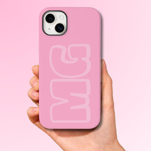 Preppy Pink Monogram Phone Case-Mate iPhone 14 Plus Case