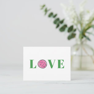 Preppy Pink Pickleball Love Note Card
