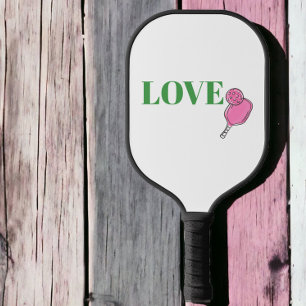 Preppy Pink Pickleball Paddle Ball Love