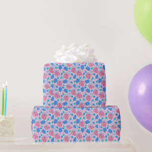 Preppy Pink Pickleball Paddles & Balls Wrapping Paper