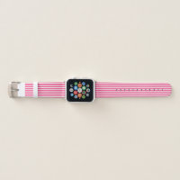 Preppy Pink Striped Apple Watchband Apple Watch Band Zazzle