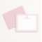 Preppy Pink Striped Bow Personalized Note Cards