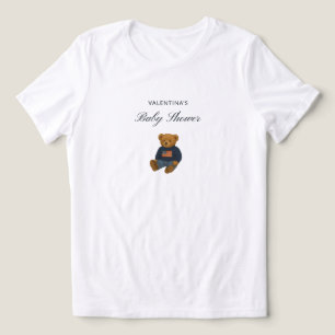 Preppy Plaid Teddy Bear Baby Shower T-Shirt Tri-Blend Shirt