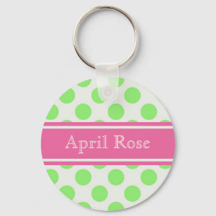 Preppy Polka Dot Keychain