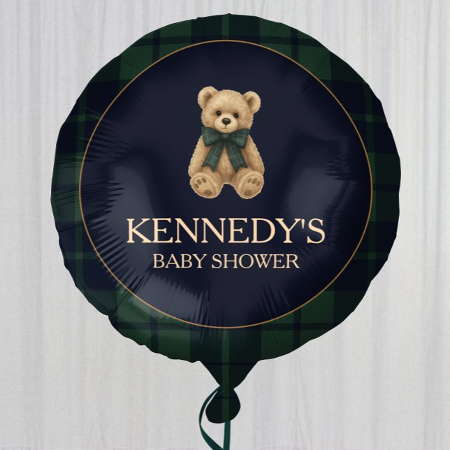 Preppy Polo Teddy Bear Baby Shower Balloon (Creator Uploaded)