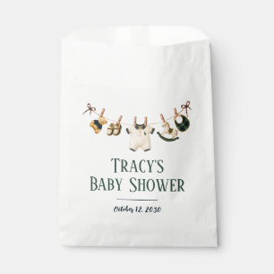 Preppy Polo Teddy Bear Baby Shower Favor Bag
