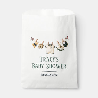 Preppy Polo Teddy Bear Baby Shower Favor Bag