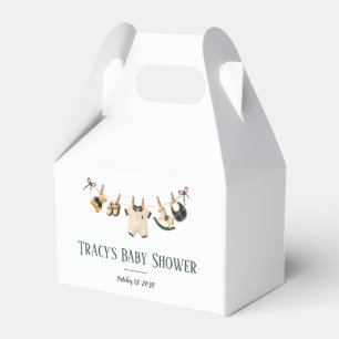 Preppy Polo Teddy Bear Baby Shower Favor Boxes