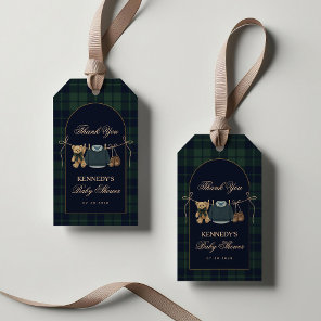 Preppy Polo Teddy Bear Baby Shower Favor Tags