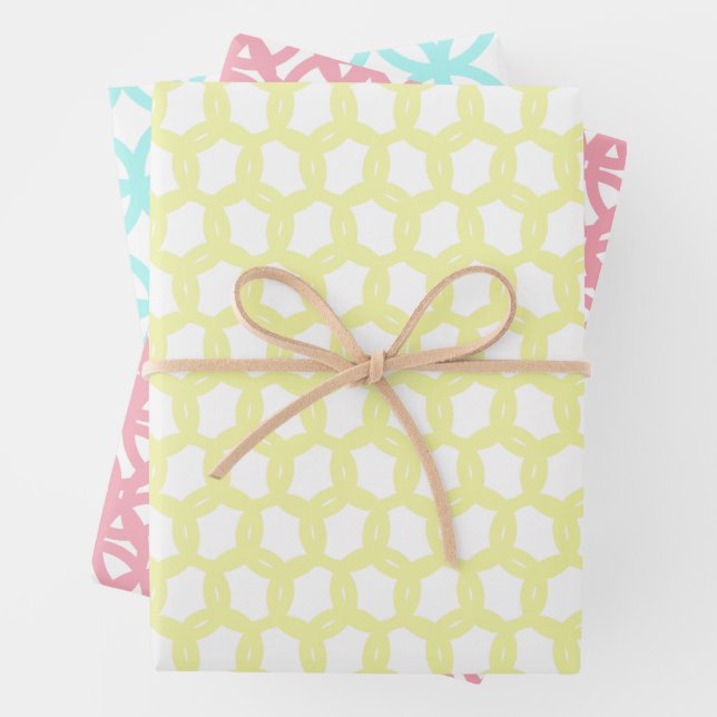 Preppy Pretty Pastel Gift Wrap Pack (In situ)