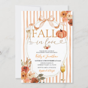 Preppy Pumpkin Fall in Love Arch Engagement Party Invitation