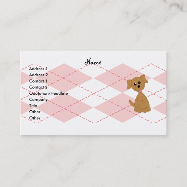 Preppy Puppy Business Card (Front)