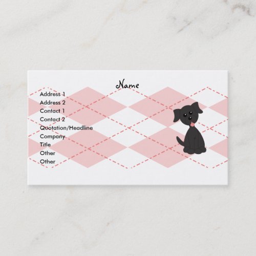 Preppy Puppy Business Card Template