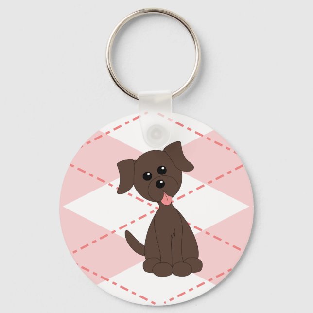 Preppy Puppy Keychain (Front)