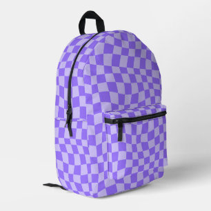 Preppy Purple Checkered Backpack