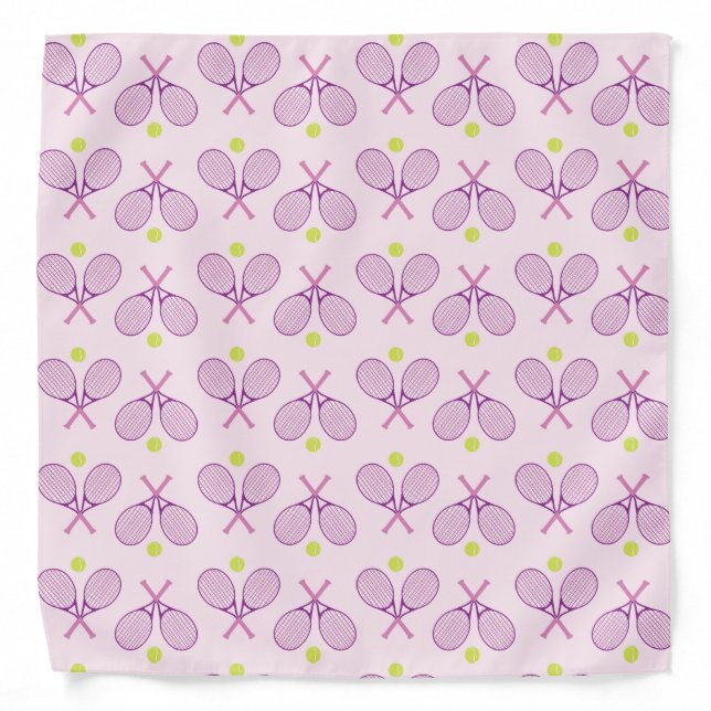 Preppy Purple Tennis Bandana (Front)