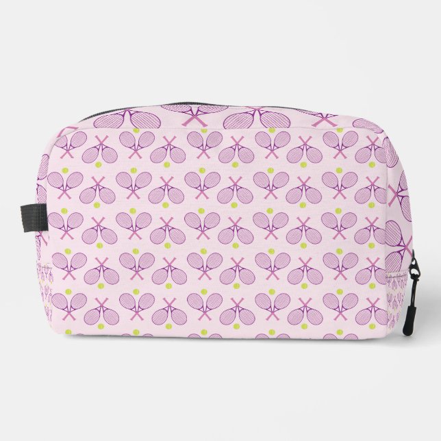 Preppy Purple Tennis Dopp Kit (Front)