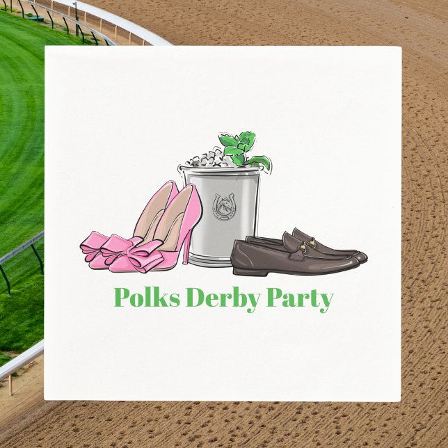 Preppy Race Day Fancy Shoes Mint Julep Custom  Napkins (Creator Uploaded)