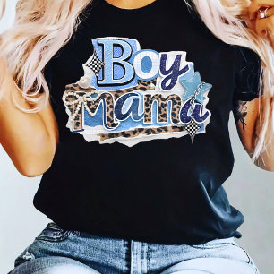Preppy Ransom Letters Boy Mom Magazine Cutout T-Shirt