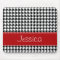 Preppy Red and Black Houndstooth Personalized