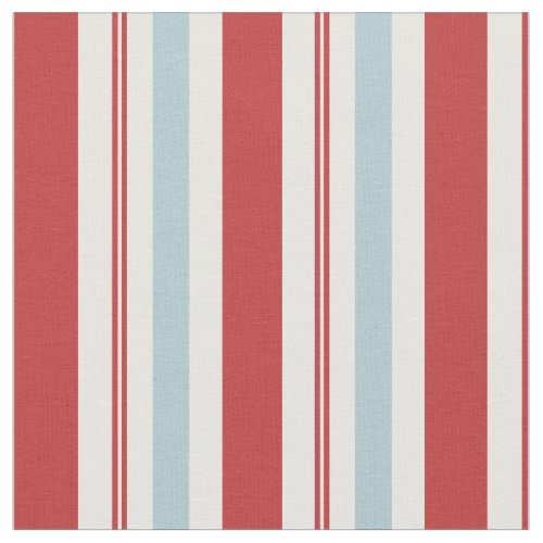 Preppy Red And Blue Stripes Pattern Fabric