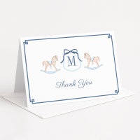 Preppy Rocking Horse Monogram Baby Shower
