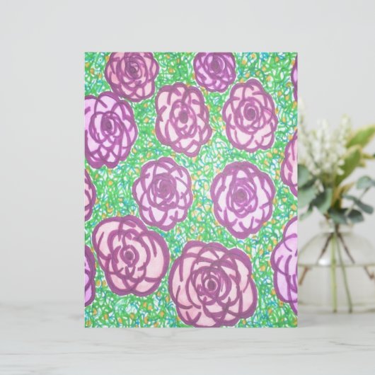 Preppy Rose Garden Floral Print (Standing Front)
