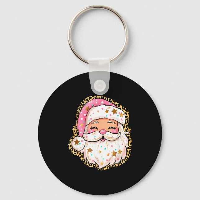 Preppy Santa - Christmas - Funny Christmas - Happy Keychain (Front)