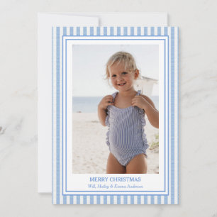 Preppy Seersucker Christmas Photo Cards
