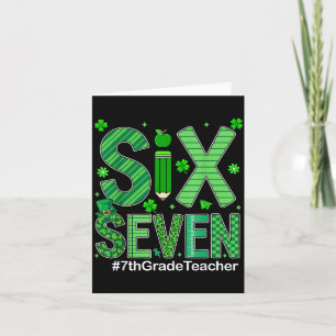 Preppy six seven 67 funny st patricks day 7th grad card