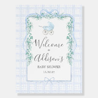 Preppy Southern baby carriage welcome sign