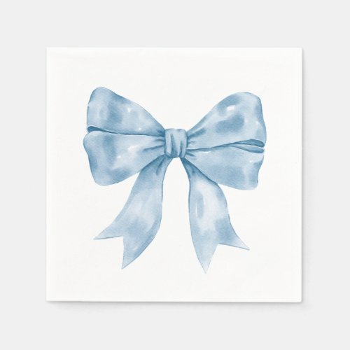 Preppy Southern Blue Bow Baby Shower Napkins