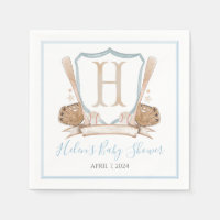 Preppy Southern Blue Boy Baseball Baby Shower