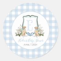 Preppy Southern Blue Boy Dog Baby Shower