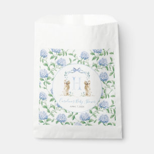 Preppy Southern Blue Boy Dog Baby Shower Favor Bag