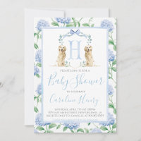 Preppy Southern Blue Boy Dog Baby Shower
