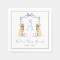 Preppy Southern Blue Boy Dog Baby Shower