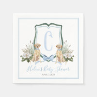 Preppy Southern Blue Boy Dog Baby Shower
