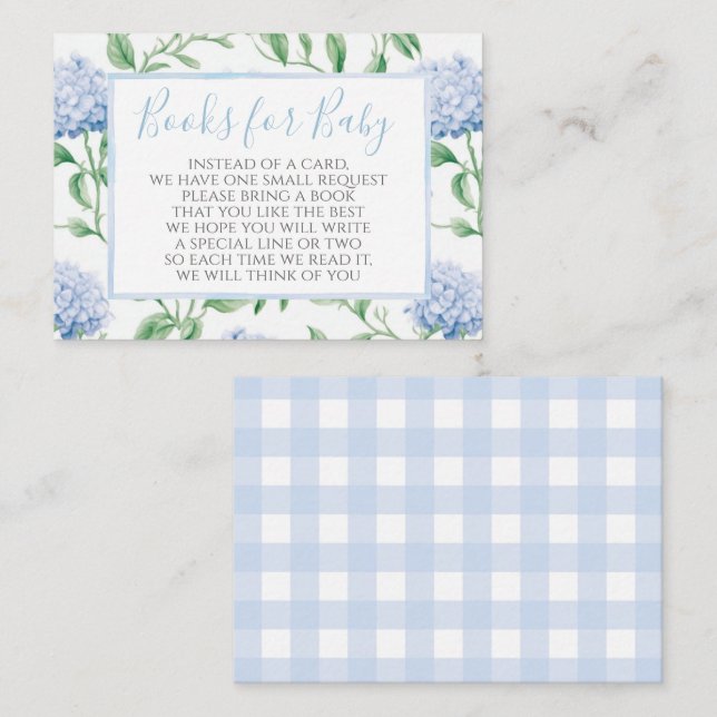 Preppy Southern Blue Boy Dog Book Request Card (Front/Back)