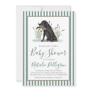Preppy Southern Duck Hunter Baby Shower Invitation