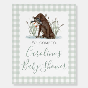 Preppy Southern Duck Hunter Lab Baby Shower Foam Board