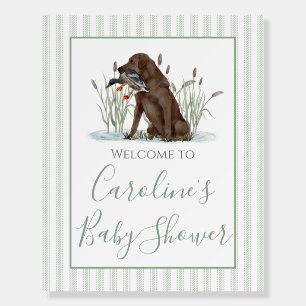 Preppy Southern Duck Hunter Lab Baby Shower Foam Board