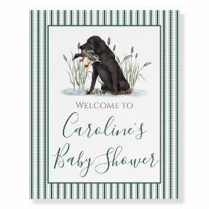 Preppy Southern Duck Hunter Lab Baby Shower Foam Board