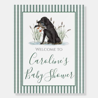 Preppy Southern Duck Hunter Lab Baby Shower Foam Board