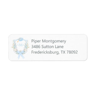 Preppy Southern Gingham Monogram Graduation Label