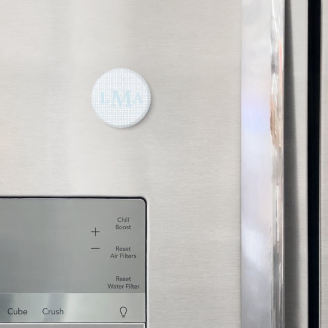 Preppy Southern Gingham Monogram Graduation Magnet (In Situ (Fridge))